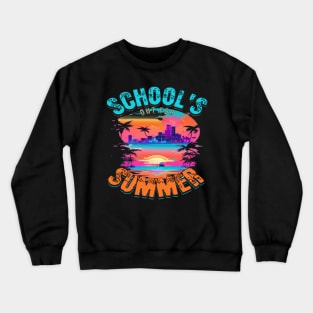 Out For Summer, Hello Summer Funny Surfer Riding Surf Surfing Lover Gifts Crewneck Sweatshirt